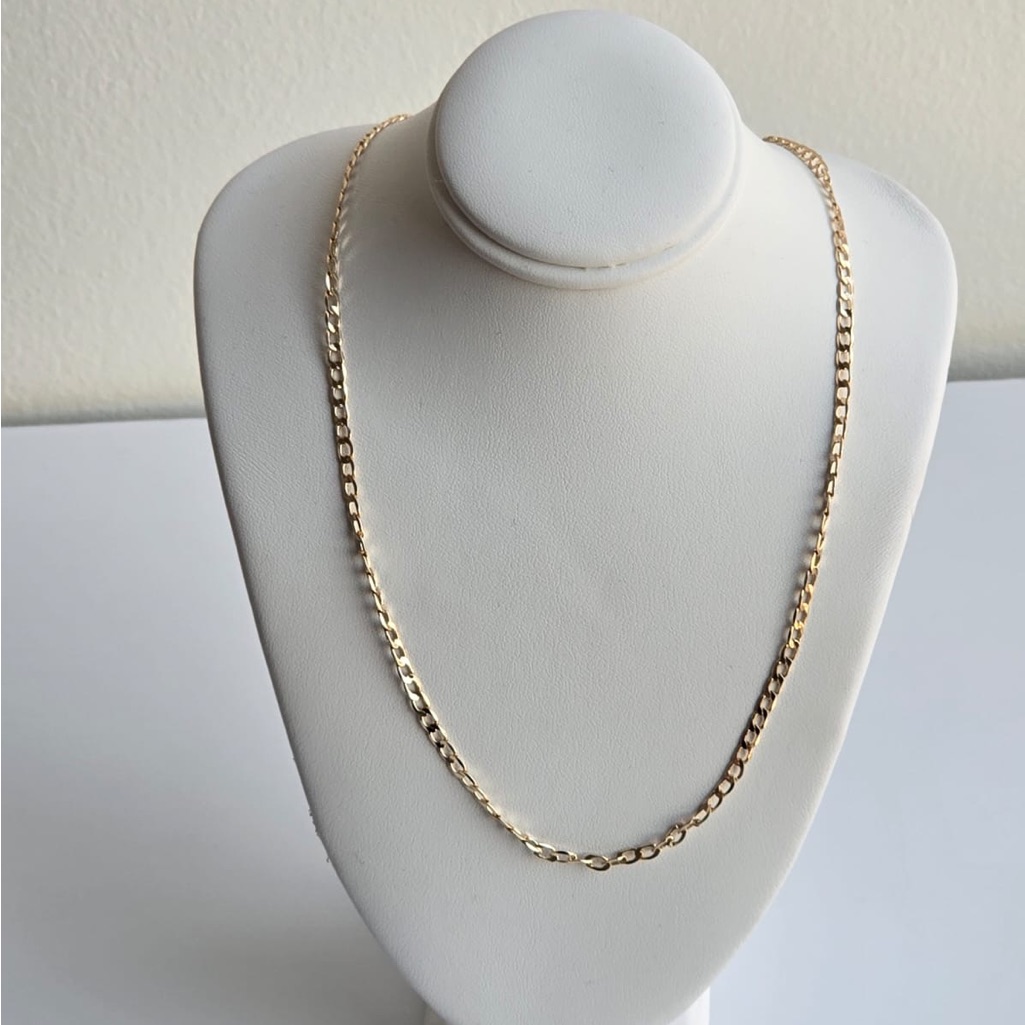 Square Curb Chain Unisex 14k Gold Plated New